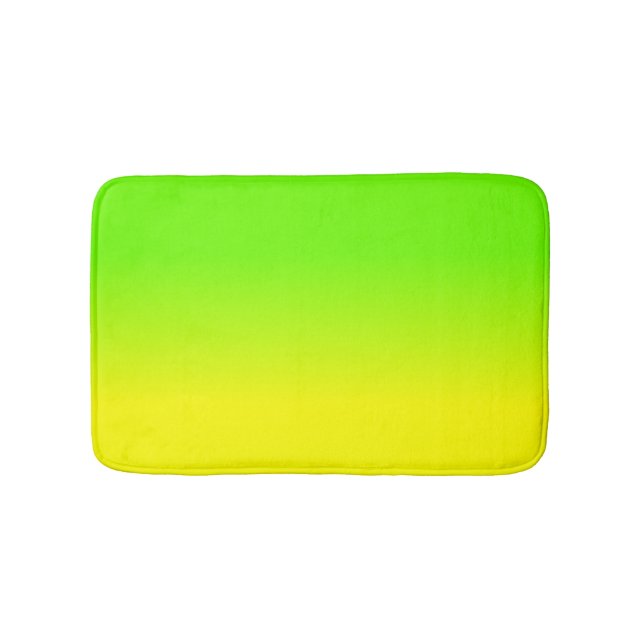 Tapis De Bain La couleur jaune verte et au néon au néon d'ombre (Devant)