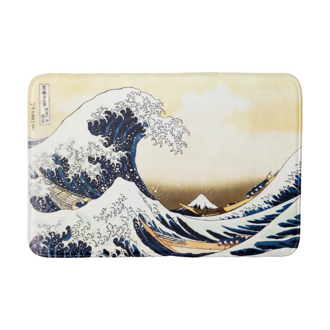 Tapis De Bain La grande vague outre de Kanagawa (Devant)