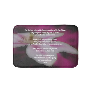 Tapis De Bain La prière du Seigneur Notre Père Clematis