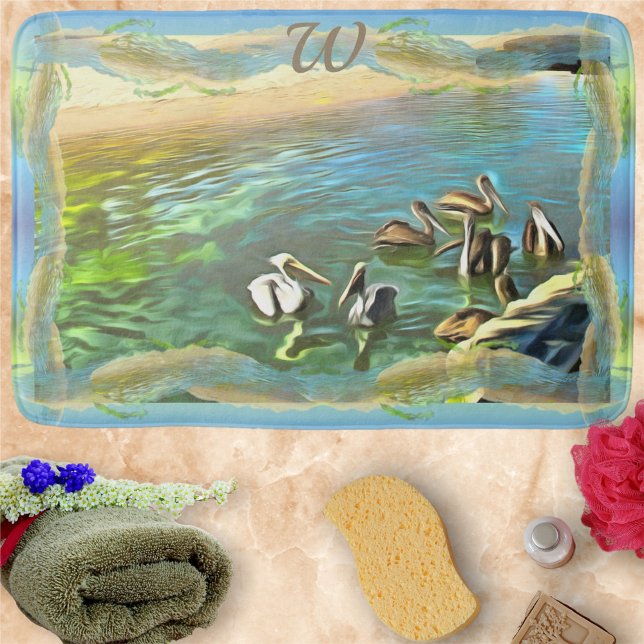 Tapis De Bain La rivière rencontre l'océan 0330 (Créateur téléchargé)