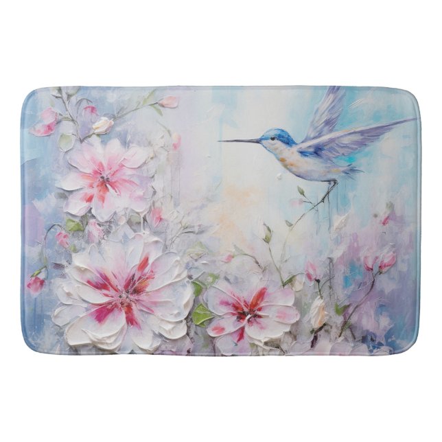 Tapis De Bain La série de dessins de colibris 11 (Devant)