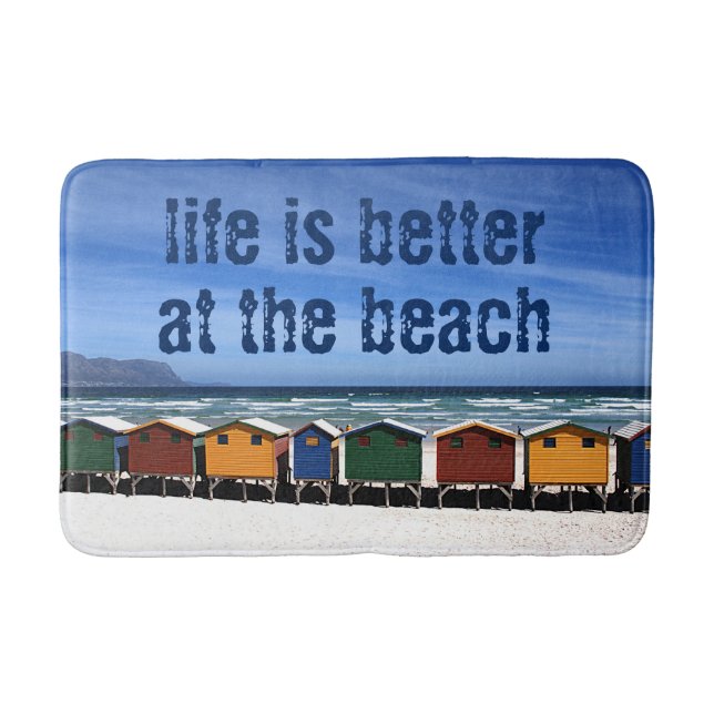 Tapis De Bain La Vie Est Mieux À La Plage (Devant)