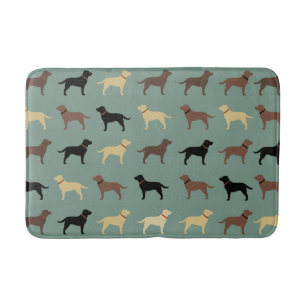 Tapis De Bain Laboratoires de Motif des silhouettes de chien des