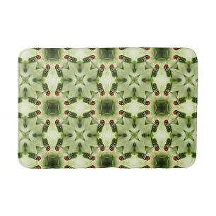 Tapis De Bain Ladybug Abstrait Sur Dogwood Nature Kaleidoscope