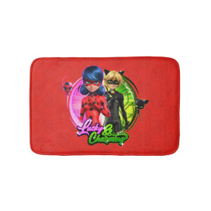 Tapis De Bain Ladybug & Cat Noir   Lucky & Charming