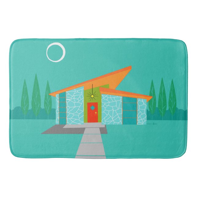 Tapis De Bain L'âge de l'espace Cartographie Maison de bain Mat (Devant)