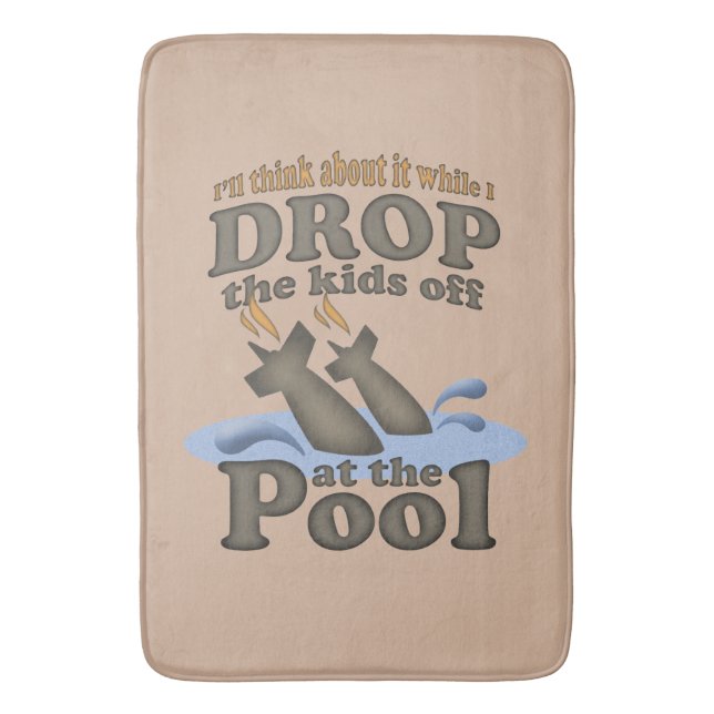 Tapis De Bain Laissez tomber les enfants à la piscine (devant Vertical)