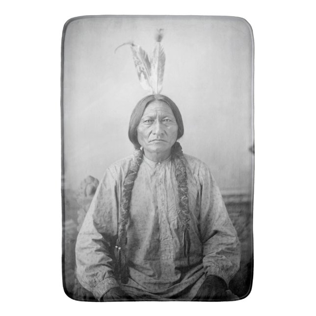 Tapis De Bain Lakota Leader assis Bull Amérindien (devant Vertical)