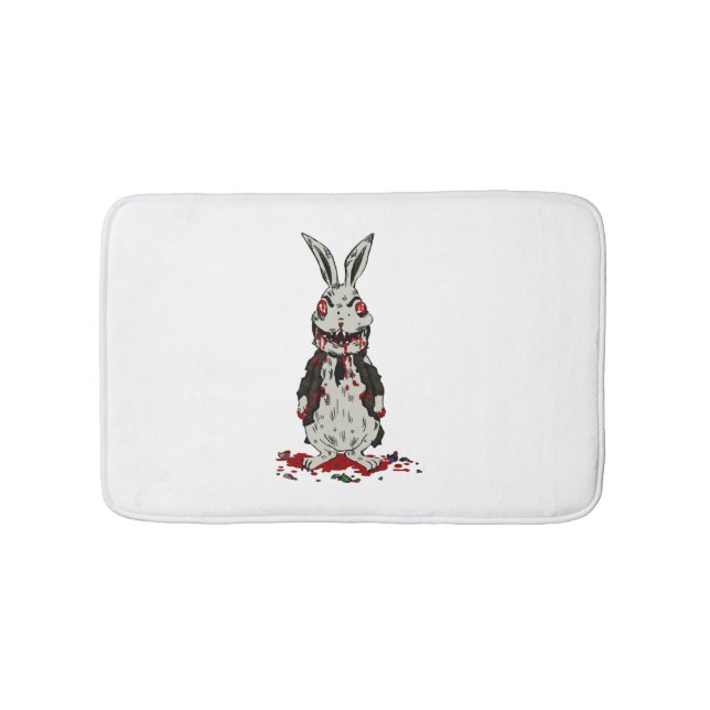 Tapis De Bain Lapin Zombie de Pâques Halloween Bunny (Devant)