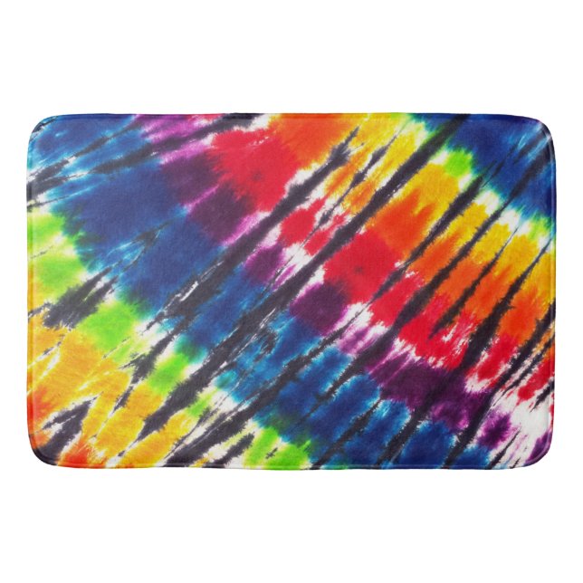 Tapis De Bain L'arc-en-ciel teignent en nouant (Devant)