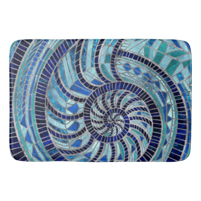 Tapis De Bain L'art mosaïque de Nautilus Shell (Devant)