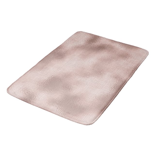 Tapis De Bain Lavage de mariage rose gold et rose (Angle)