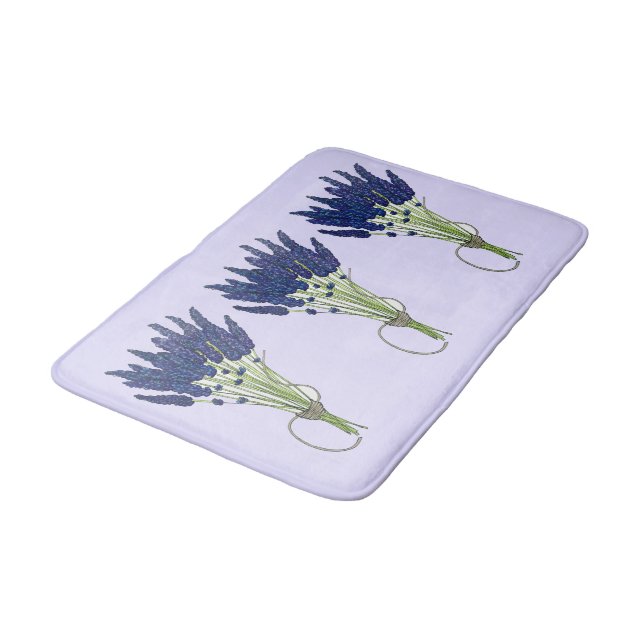 Tapis De Bain Lavandula Lavender Bund Herbe Jardin Fleur Violet (Angle)