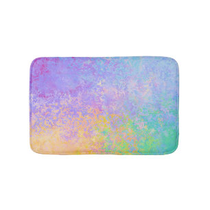 Tapis De Bain Lavender Sunrise Pastel Neon Encre d'alcool Abstra