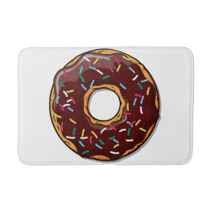 Tapis De Bain Le beignet de bande dessinée de chocolat avec