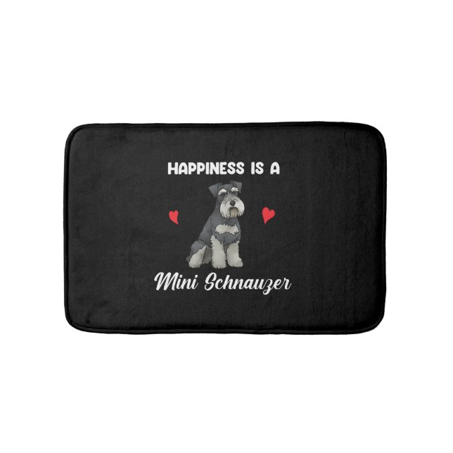 Tapis De Bain Le Bonheur Est Un Petit Schnauzer (Devant)