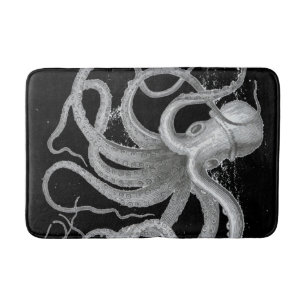 Tapis De Bain Le cru nautique de poulpe de steampunk kraken le