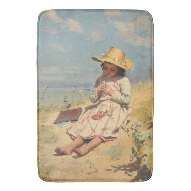 Tapis De Bain Le jeune botaniste (par Paul Peel) (devant Vertical)
