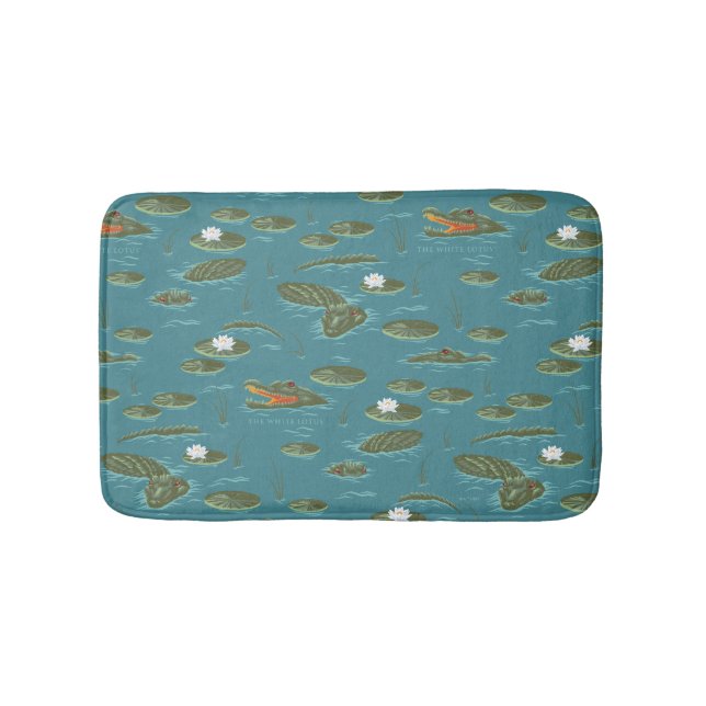 Tapis De Bain Le Motif blanc Lotus Alligator Waters (Devant)