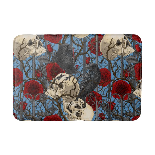 Tapis De Bain Le secret de Raven. Illustration gothique sombre e (Devant)