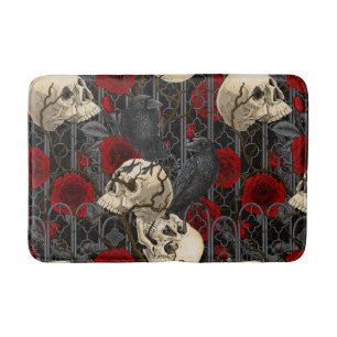 Tapis De Bain Le secret de Raven. Illustration gothique sombre e