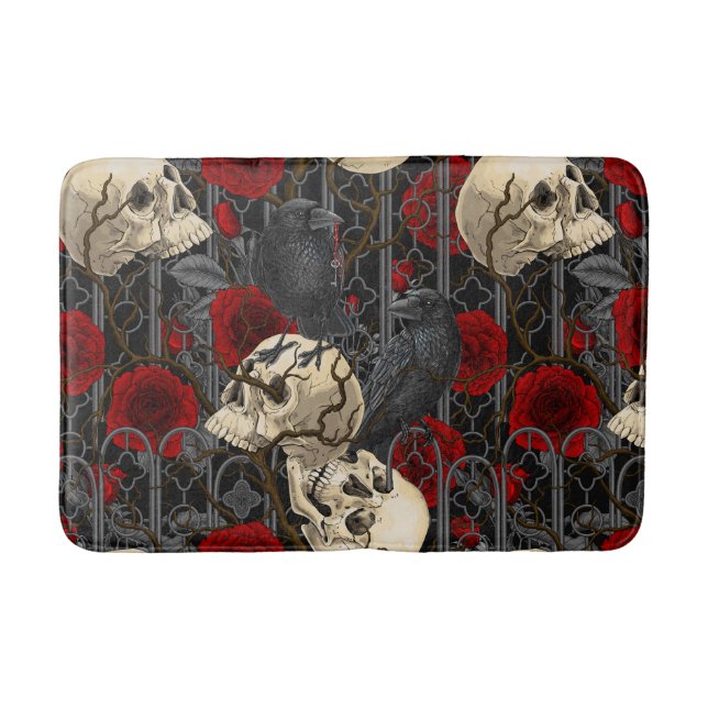 Tapis De Bain Le secret de Raven. Illustration gothique sombre e (Devant)