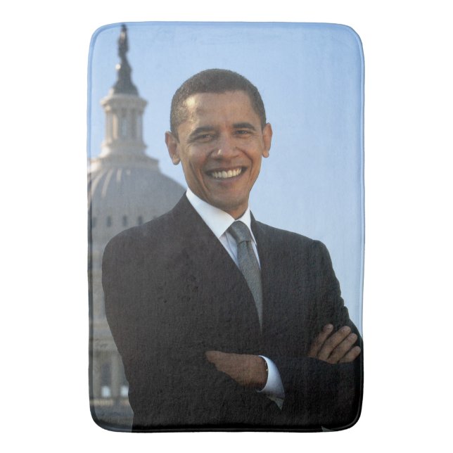 Tapis De Bain Le sénateur Portrait, le président américain Barac (devant Vertical)