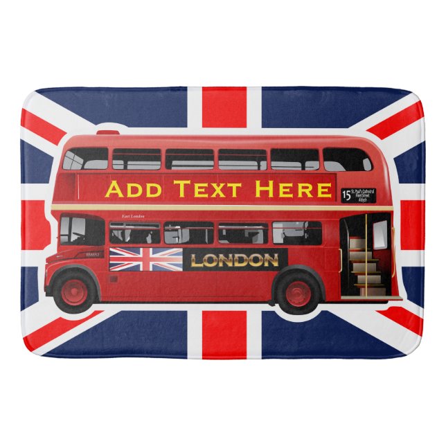 Tapis De Bain Le thème du bus rouge de Londres (Devant)