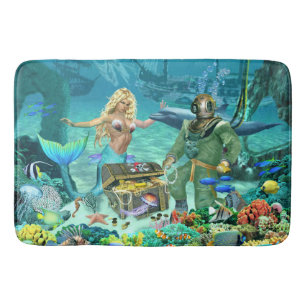 TAPIS DE BAIN LE TRÉSOR CACHÉ DE MERMAID