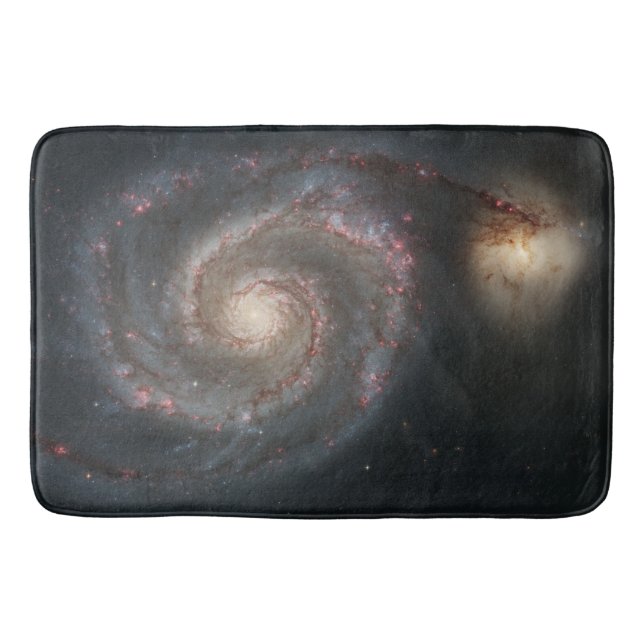 Tapis De Bain Le Whirlpool Galaxy M51 & Companion dans l'espace (Devant)
