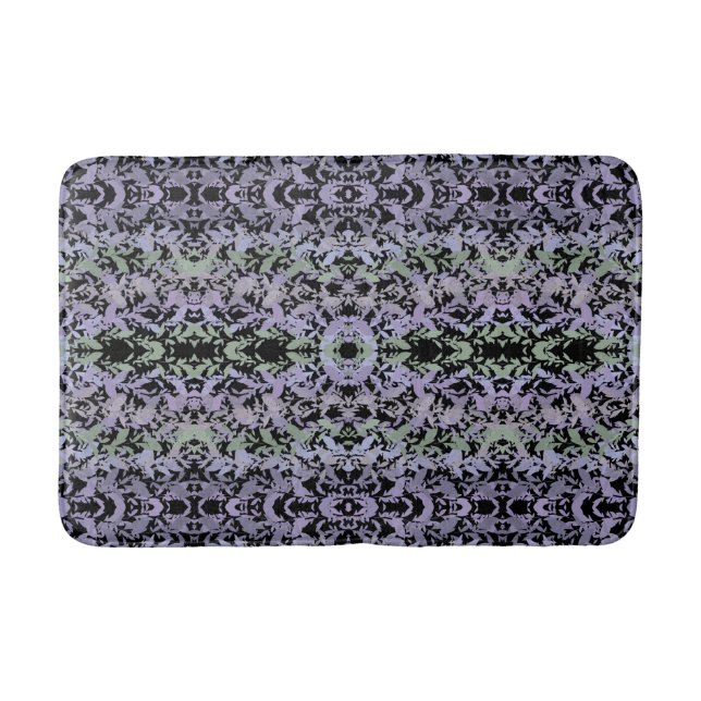Tapis De Bain Leafy Creeping Vine Drawing Pattern With Pastels (Devant)