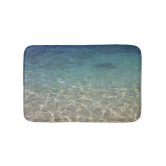 Tapis De Bain L'eau bleue d'océan de plage d'été