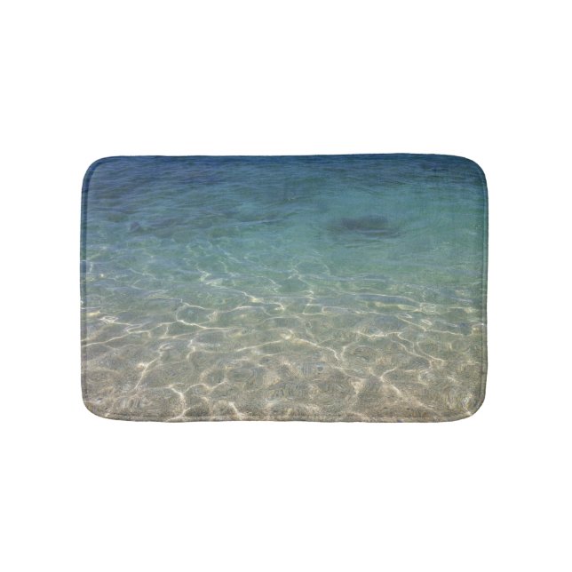 Tapis De Bain L'eau bleue d'océan de plage d'été (Devant)