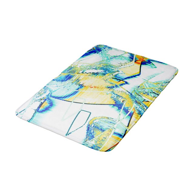 Tapis De Bain L'encre courait dans plus d'une direction ? Jaune, (Angle)