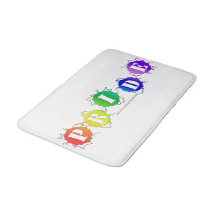 Tapis De Bain L'enseigne de fierté aux couleurs de l'arc-en-ciel