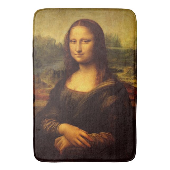 Tapis De Bain Leonardo Da Vinci Mona Lisa Peinture d'Art (devant Vertical)