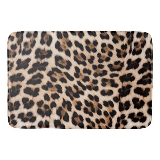 Tapis De Bain Léopard noir Brown crémeux (Devant)