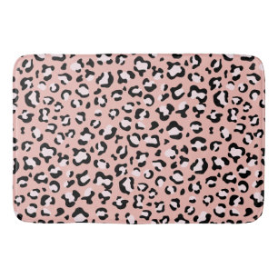 Tapis De Bain Léopard Print, Léopard Spots, Rose Léopard