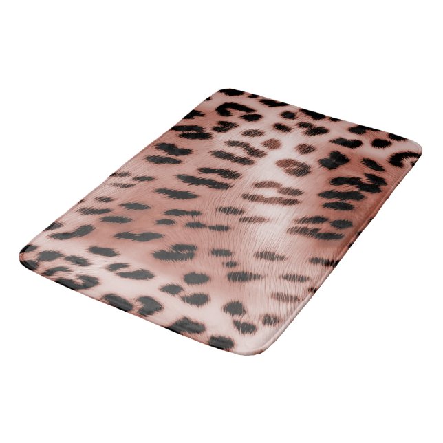 Tapis De Bain Léopard rose rose (Angle)
