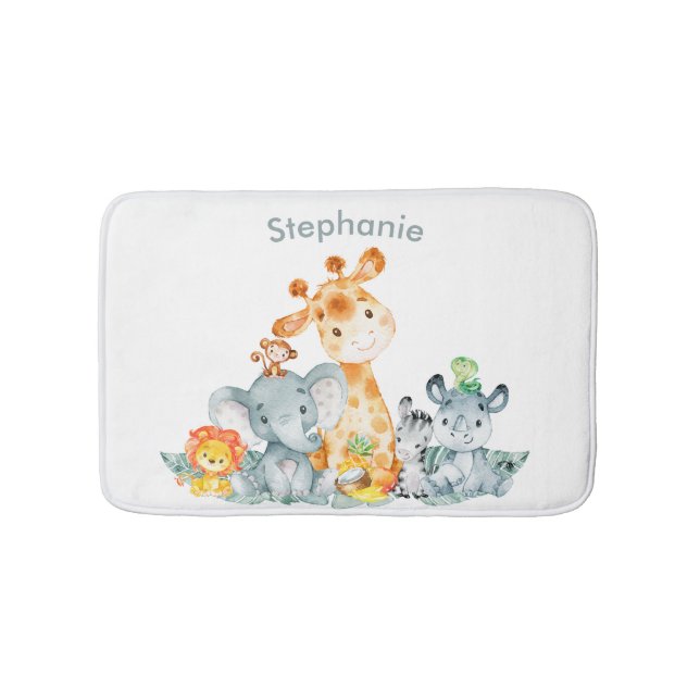 Tapis De Bain Les animaux de la jungle de Cute Safari (Devant)