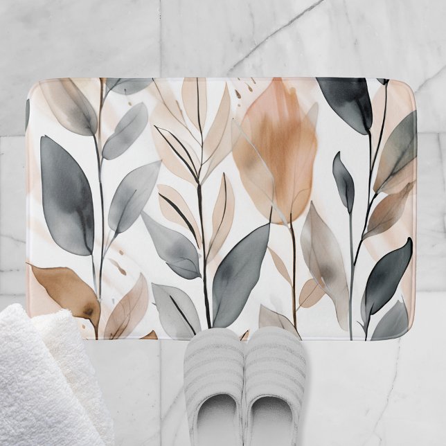 Tapis De Bain Les botaniques de la nature (This bath mat along with our shower curtain and towel set create the perfect bathroom ensemble.)