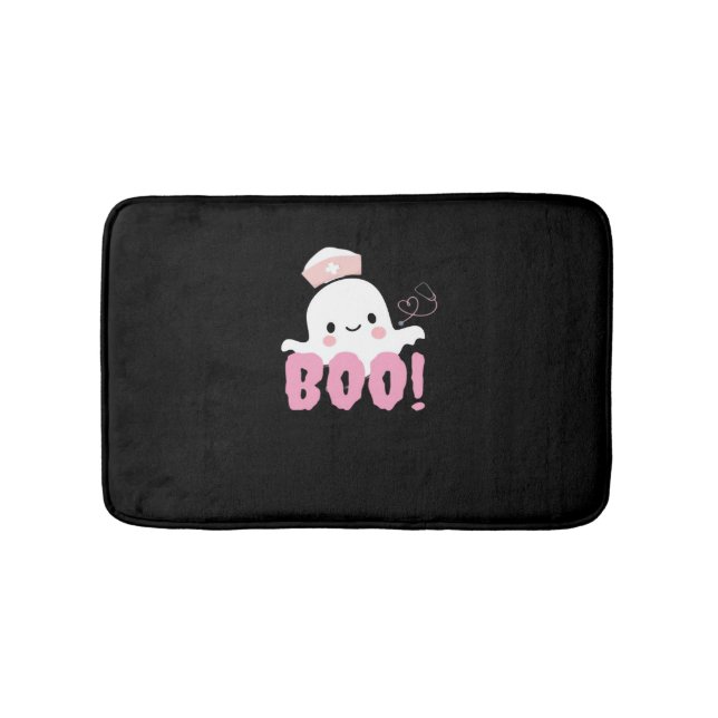 Tapis De Bain Les Chemises Infirmières D'Halloween Femme Boo ! T (Devant)