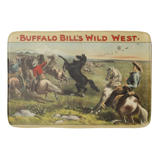 Tapis De Bain Les Chevaux de l'Ouest sauvage de Buffalo Bill (Devant)