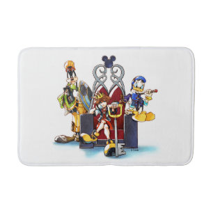Tapis De Bain Les Coeurs du Royaume Trône, Donald et Goofy on