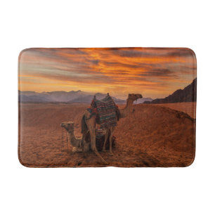 Tapis De Bain Les déserts Bactrial Camel Egypte dune de sable