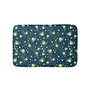 Tapis De Bain Les lucioles éthérées à la Motif de nuit