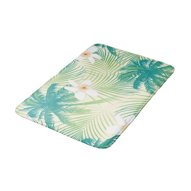 Tapis De Bain Les palmiers tropicaux d'été (Angle)