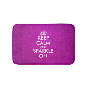 Tapis De Bain Les parties scintillantes roses gardent le calme