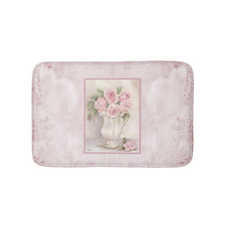 Tapis De Bain Les roses roses roses Vintages du Chic Shabby dans