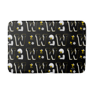 Tapis De Bain Lettre sport Woodstock Varsity Motif